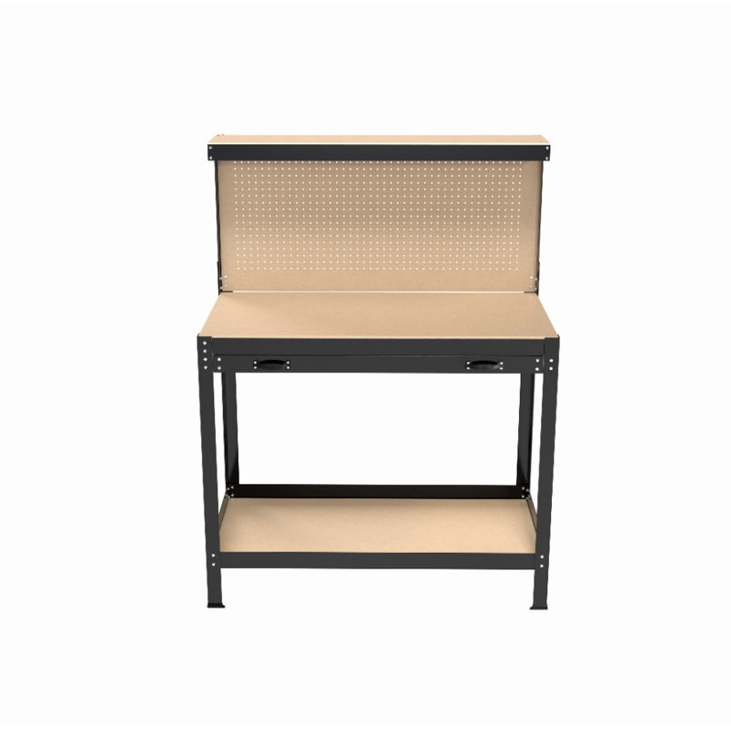 63 Inch Heavy-Duty Workbench with Drawers & Pegboard, Multi-Functional Tool Storage Cabinet for Workshop Garage