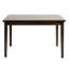 Salle à manger 5 pièces en bois brun foncé cerisier foncé avec revêtement en similicuir noir pour l'intérieur de la table, revêtement, style