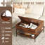 Table basse fonctionnelle à plateau rabattable avec rangement, idéale pour organiser les espaces de vie et rehausser la décoration intérieure