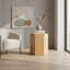 Ensemble de table basse et de table d'appoint moderne en bois aggloméré avec finition grain de bois, entièrement assemblé pour les petits espaces-1998690037