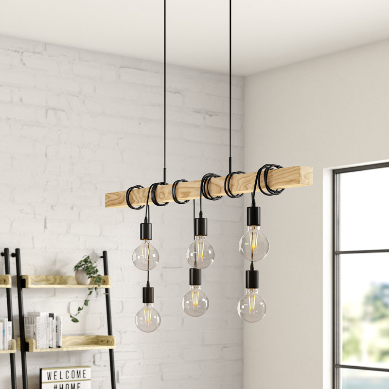 Burton 6 - Light Black Kitchen Island Pendant