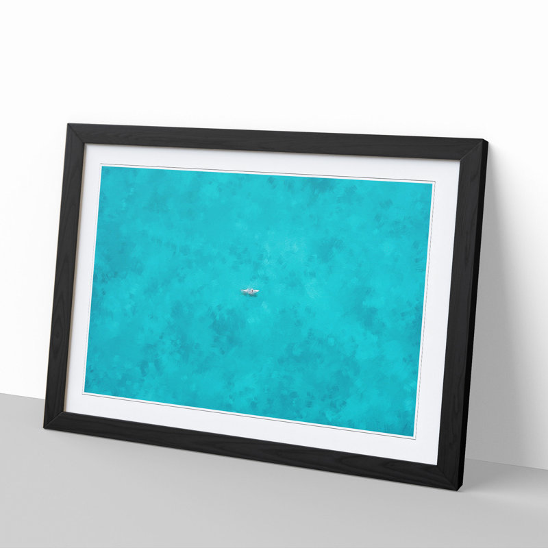 Coasting Boat - Picture Frame Graphic Art, 48cm H x 65cm W x 2cm D, Black Framed
