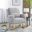 Fauteuil à bascule confortable gris avec poche latérale d'une largeur de 27,5 po pour un espace de vie élégant