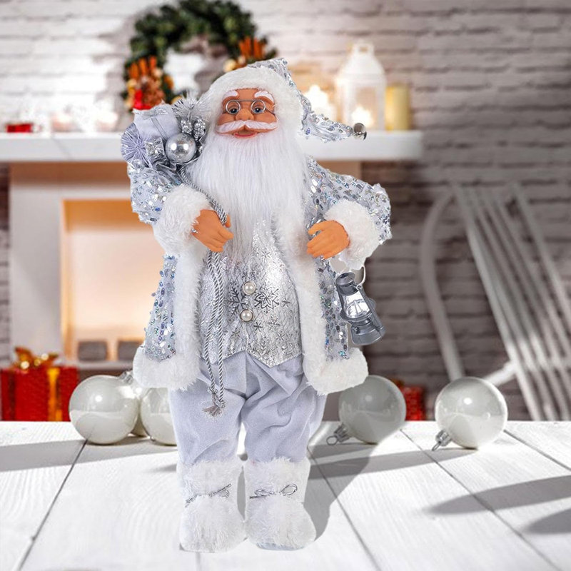 Père Noël avec lanterne de Noël, H 23,6 po x l 14,2 po x P 7,1 po