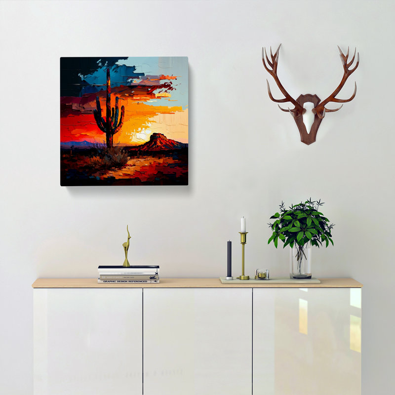 Desert Palette Knife Painting - Print