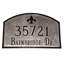 Fleur de Lis 2-Line Lawn Address Sign-1622008677