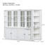 2X 75.25-Inch Tall Display Cabinets And 2 Triangle Bookshelves For Living Room