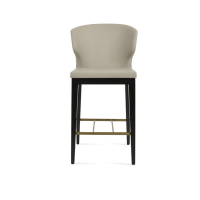 Amed Black Wood Counter & Bar Stool