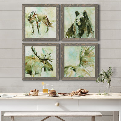 On Second Thought - 4 Piece Picture Frame Painting Set on Canvas