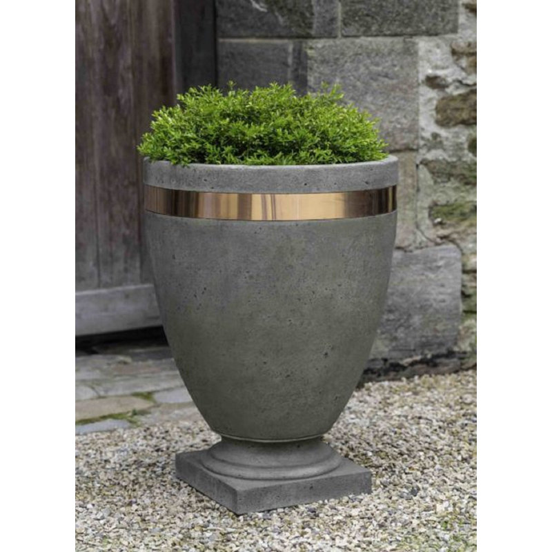Handmade Urn Planter, Alpine Stone, 23.5" H x 20.75" W x 20.75" D
