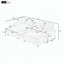 Canapé modulaire en chenille de 111 po avec deux repose-pieds amovibles et deux ports USB-129890748