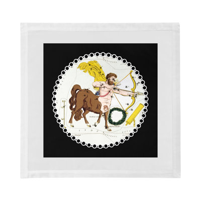 Serviettes de table en satin de coton Zodiac Sagittarius