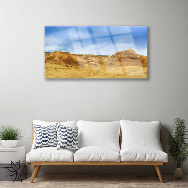 Desert Landscape 1 Piece Wall Art on Glass