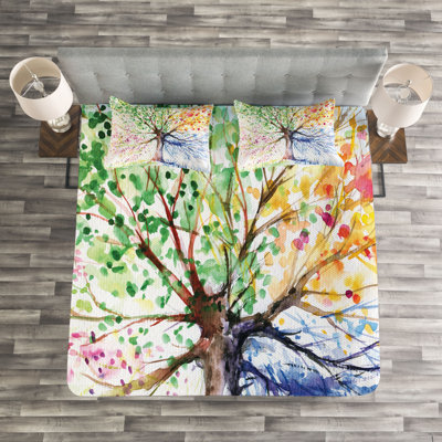 Tree Bedspread Set with Shams