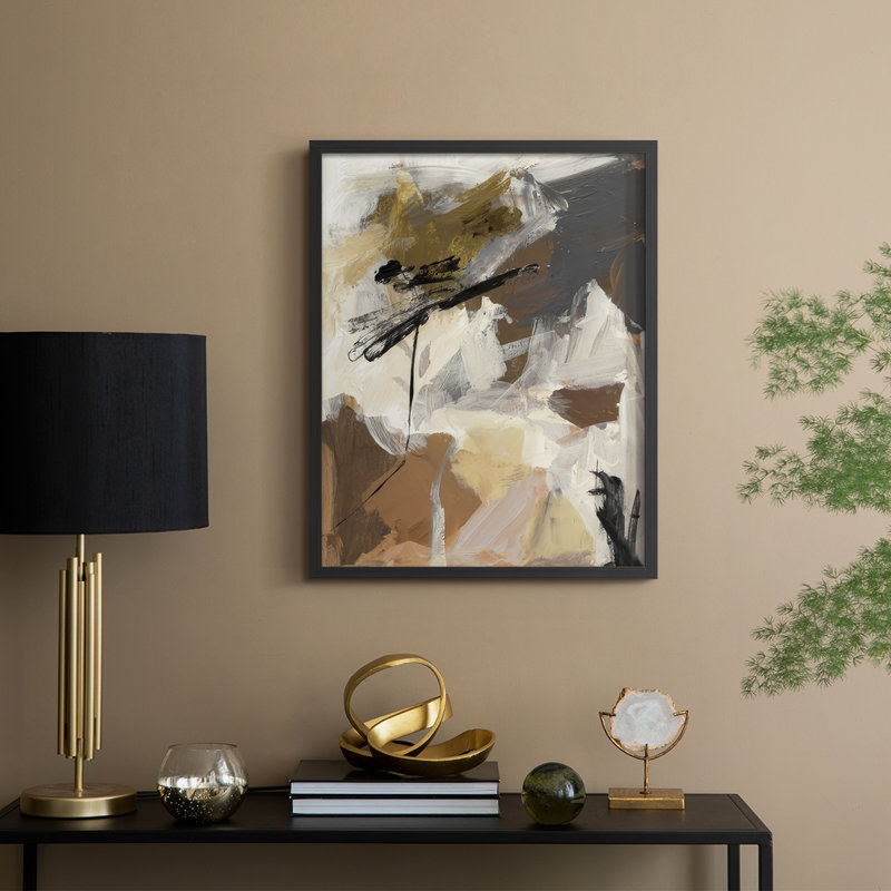 «Peak Ascender II», reproduction encadrée - bois massif, H 15 po x l 12 po, Noir, noir, noir, noir