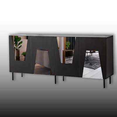 71'' Mirrored Console Table
