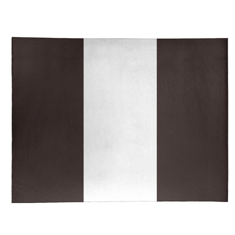 Tapis de zone en poly-brun à rayures de retour cleveland, Rectangle 9 pi x 12 pi