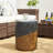 17.75"H Multi-Functional MGO Faux Terrazzo And Wood Texture Garden Stool