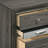 Grey 3-Drawer Nightstand