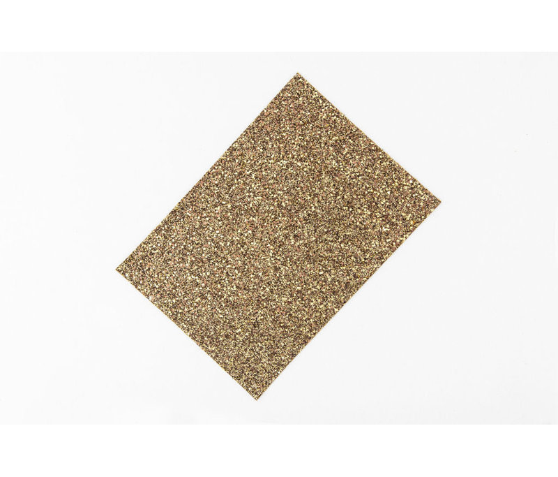 Bronze doré - Échantillon de papier peint scintillant véritable (format A6)