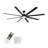 84 In Super Large Black Ceiling Fan With Remote Control Black
