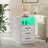 Orren Ellis Nightstand With 3 Drawers Open Storage, Wireless Charging and LED Lights-2119826057