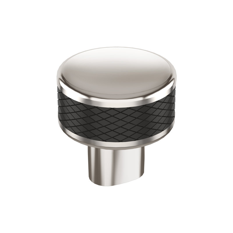 Esquire de 1 1/4 po (32 mm) de diamètre, Nickel poli / bronze noir