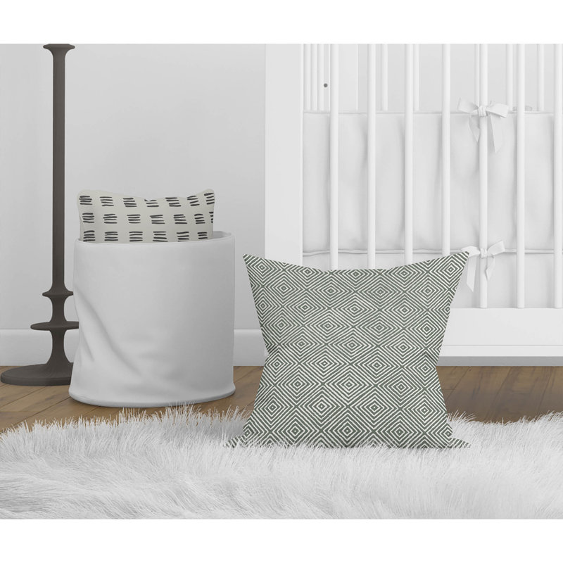 Coussin décoratif Ikat, H 20 po x l 20 po, Chimichurri / ikat vert