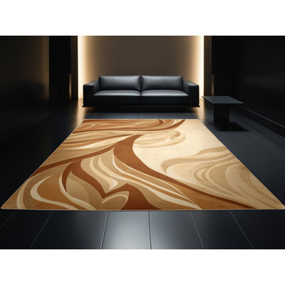 Tapis brun doux et moelleux traditionnel Jamarcus