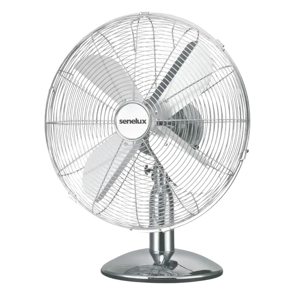 Senelux Desk Top Fan for Home Offices with Automatic Oscillation and Three Wind Speeds