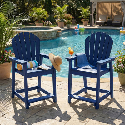 HDPE Tall Adirondack Bar Chair (Set of 2) – Outdoor High-Top