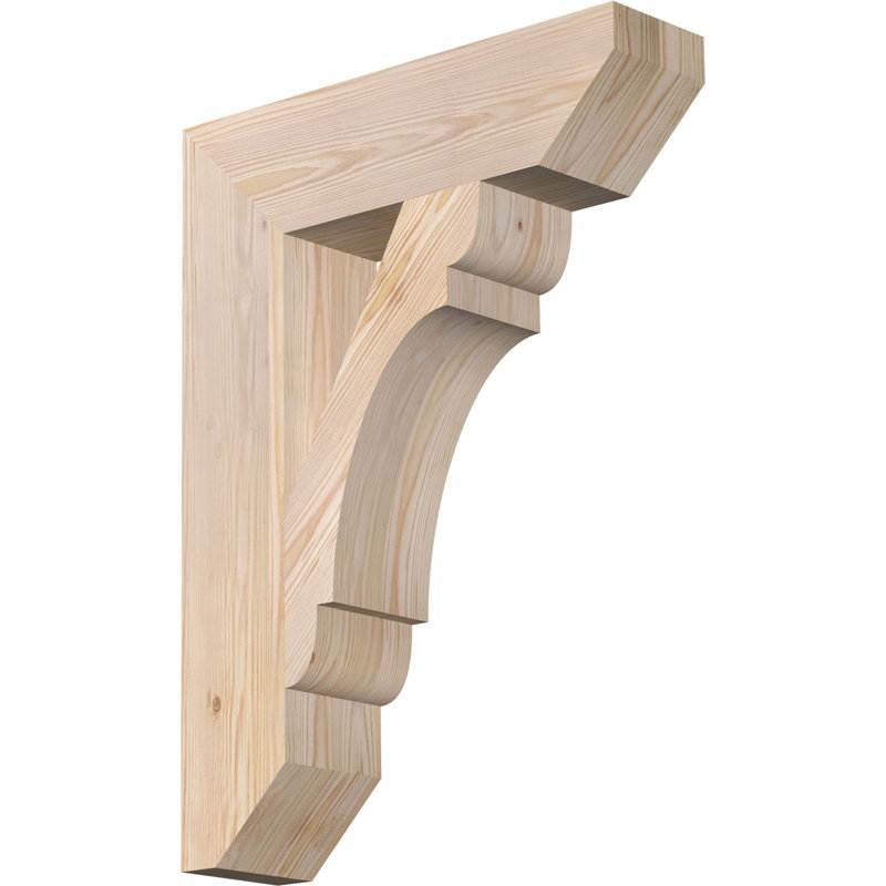 Support en bois / corbeau, Douglas (lisse), 30"H x 5.5"W x 22"D
