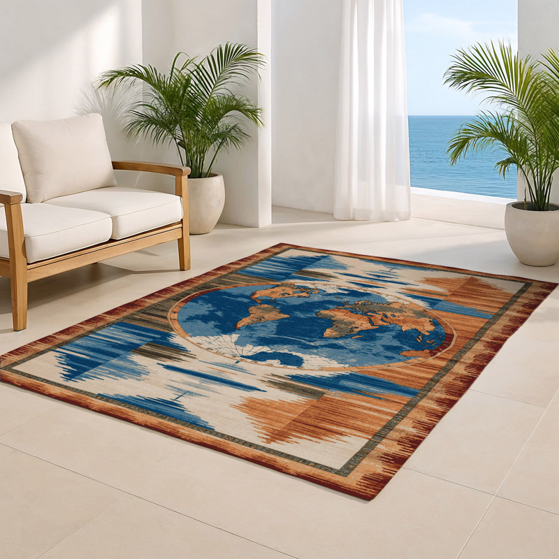 Tapis d'intérieur et d'extérieur brun Nature, Rectangulaire 2 pi x 3 pi