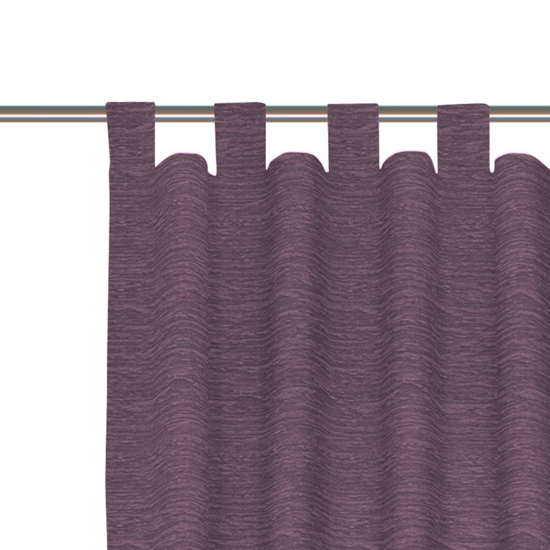 Polyacrylic Opaque Tab Top Curtain Panel, 132cm Width x 315cm Drop, Berry