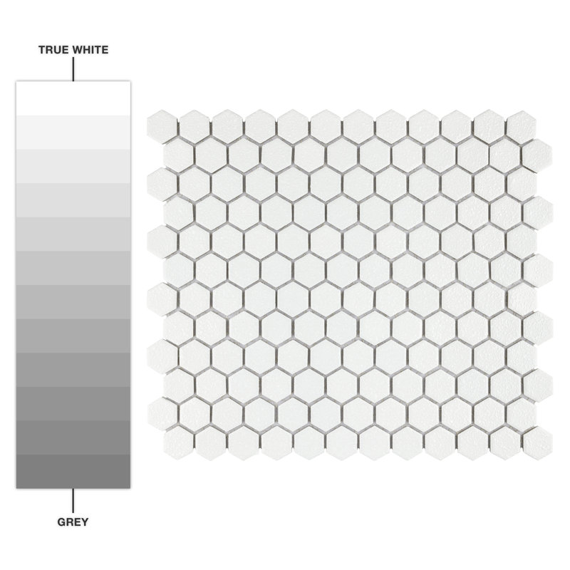 Hudson 1" X 1" Hex Porcelain Mosaic Floor And Wall Tile