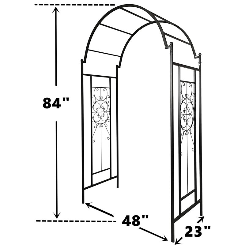 84'' H x 23'' Iron Arched Trellis
