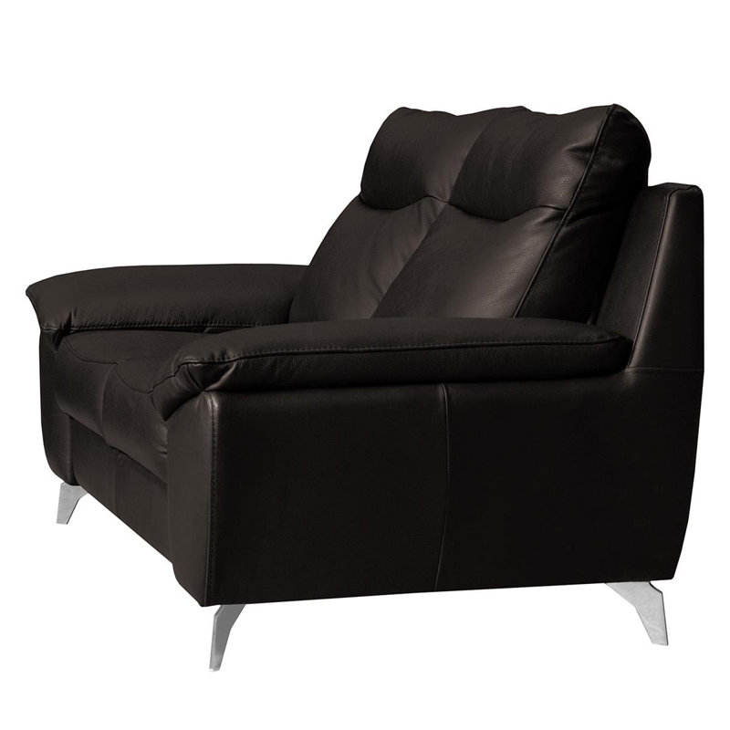 Edelweiss 2 Seater Genuine Leather Sofa, Dark Brown