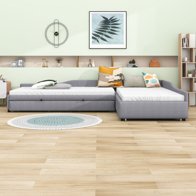 Dorreen Twin and Twin Size One Drawer Daybed with Twin Size Trundle by Hokku Designs