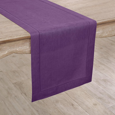 100% Pure Linen Hemstitch Table Runner - Classic Hemstitch