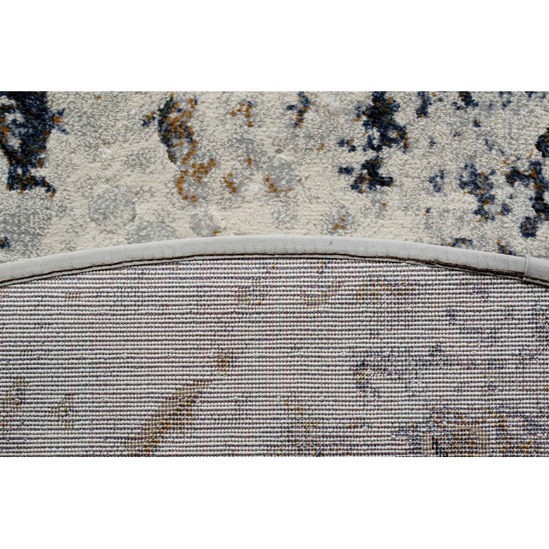 Abbingt Machine Woven Blue Indoor Rug, Round 240cm