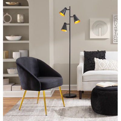 18'' H Velvet Upholstered Parsons Chair