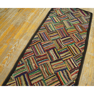 Tapis de couloir antique American Hooked