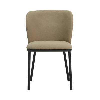 Aelred 49cm H Polyester Blend Upholstered Metal Wishbone Side Chair