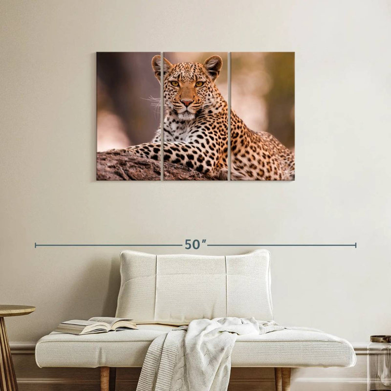 Brampt Botswana Leopard, 24" H x 38" W