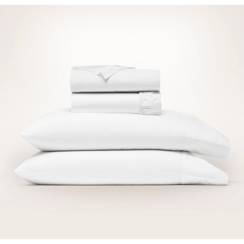 Signature Hemmed Sheet Set, White, King Sheet Set with 2 Pillowcases