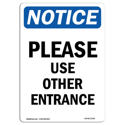 Please Use Other Entrance Sign