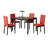 5-Piece Metal Dinette Set With Laminated Faux Marble Top, 4 Chairs-1433888948-1433888955-1433888958