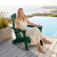 Chaise de foyer d'extérieur pliable en PEHD résistant aux intempéries avec 2 porte-gobelets Adirondack-1481745048
