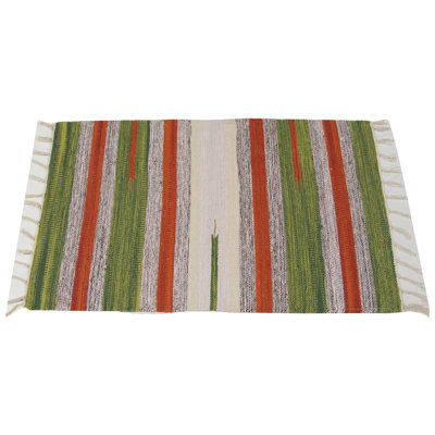 Medaryville Rectangle 50 cm x 80 cm Striped Hand Knotted Kilim