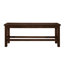 Banc de salle à manger à hauteur de comptoir Classic 1PC avec structure en bois, style transitionnel et capacité de poids de 250 lb